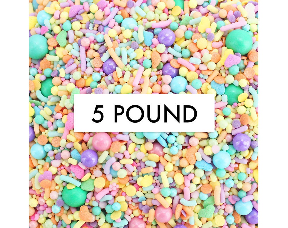 Pastel Dream Sprinkle Blend Bulk -5 Pounds - Sweet Blend Of Pastel Sprinkles For Decorating Cakes, Cookies, & Treats