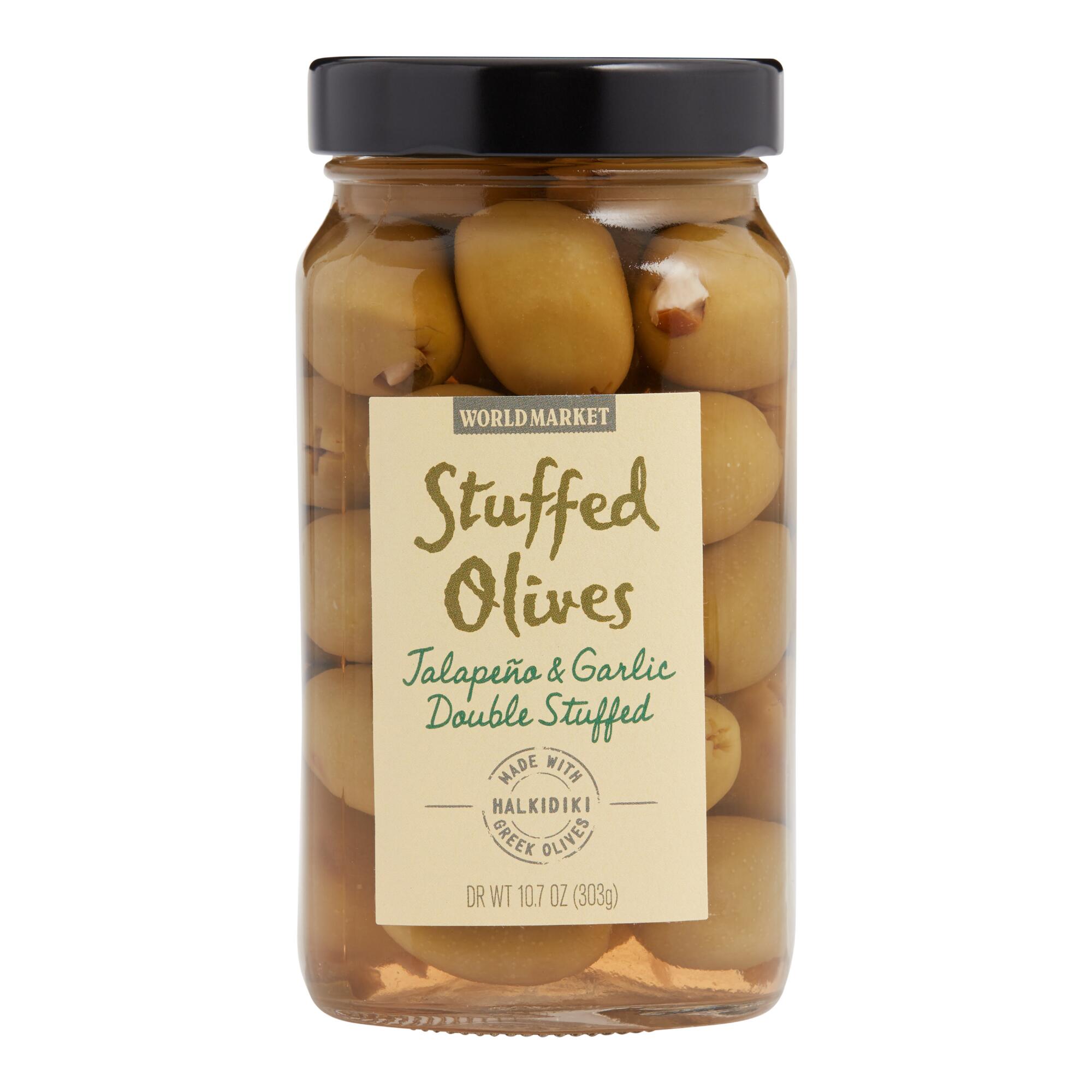 World Market Jalapeno and Garlic Stuffed Halkidiki Olives by World Market