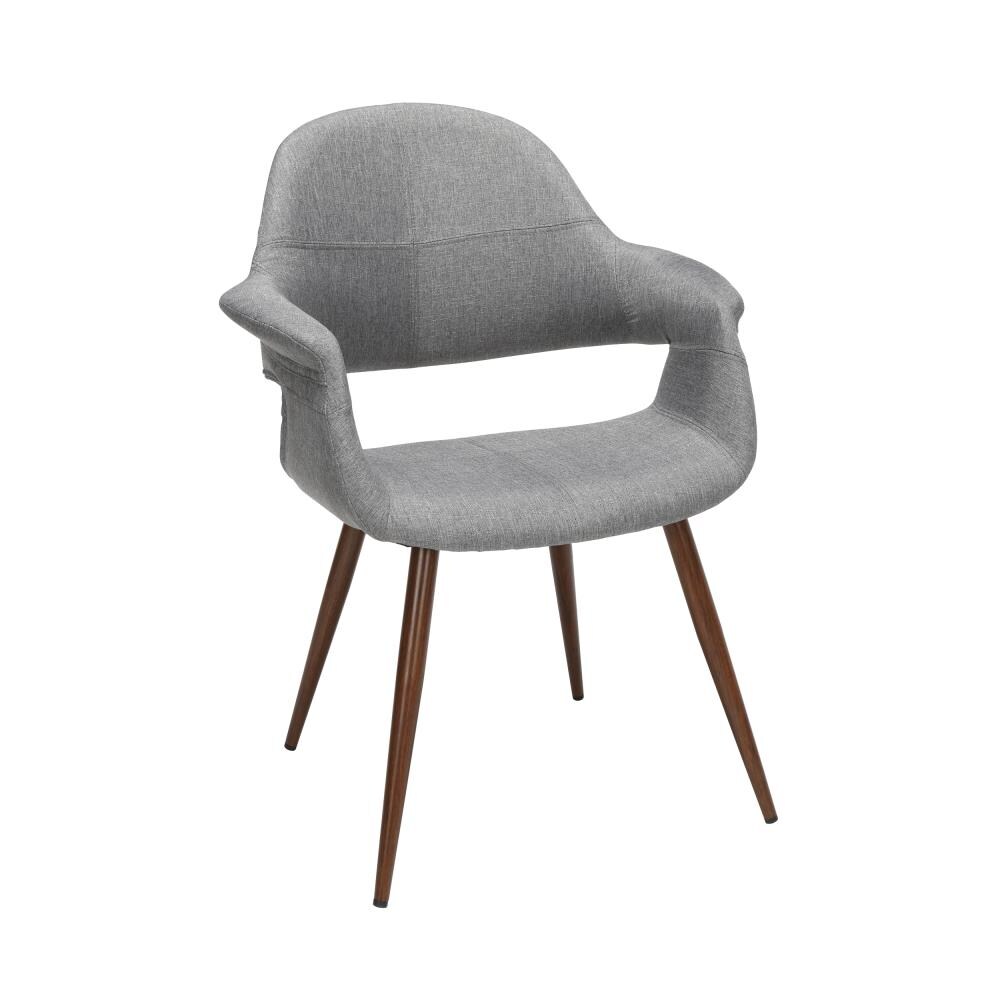 OFM Set of 2 161 Collection Traditional Polyester/Polyester Blend Upholstered Dining Arm Chair (Wood Frame) in Gray | 161-FACB-GRY-2