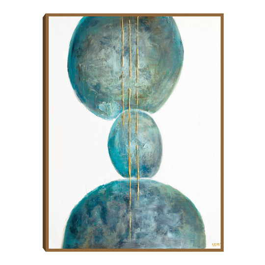 Balance by Osnat Tzadok Framed Canvas Wall Art: Blue - Oversized by World Market