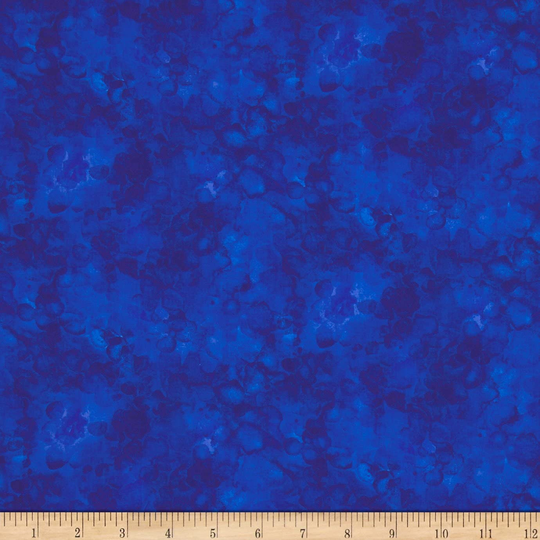 Royal Blue Solid-Ish Blender Kimberly Einmo 44 Inches Wide 100% Quilting Cotton Fabric Tt-C6100-Kim-Royal