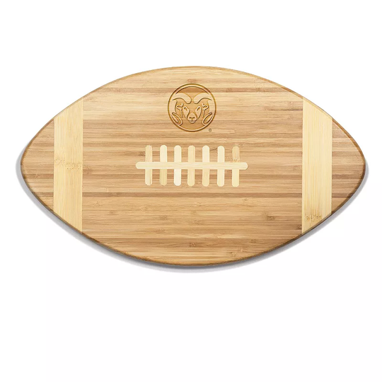 Colorado State Rams Touchdown Football Cutting Board Serving Tray, Brown