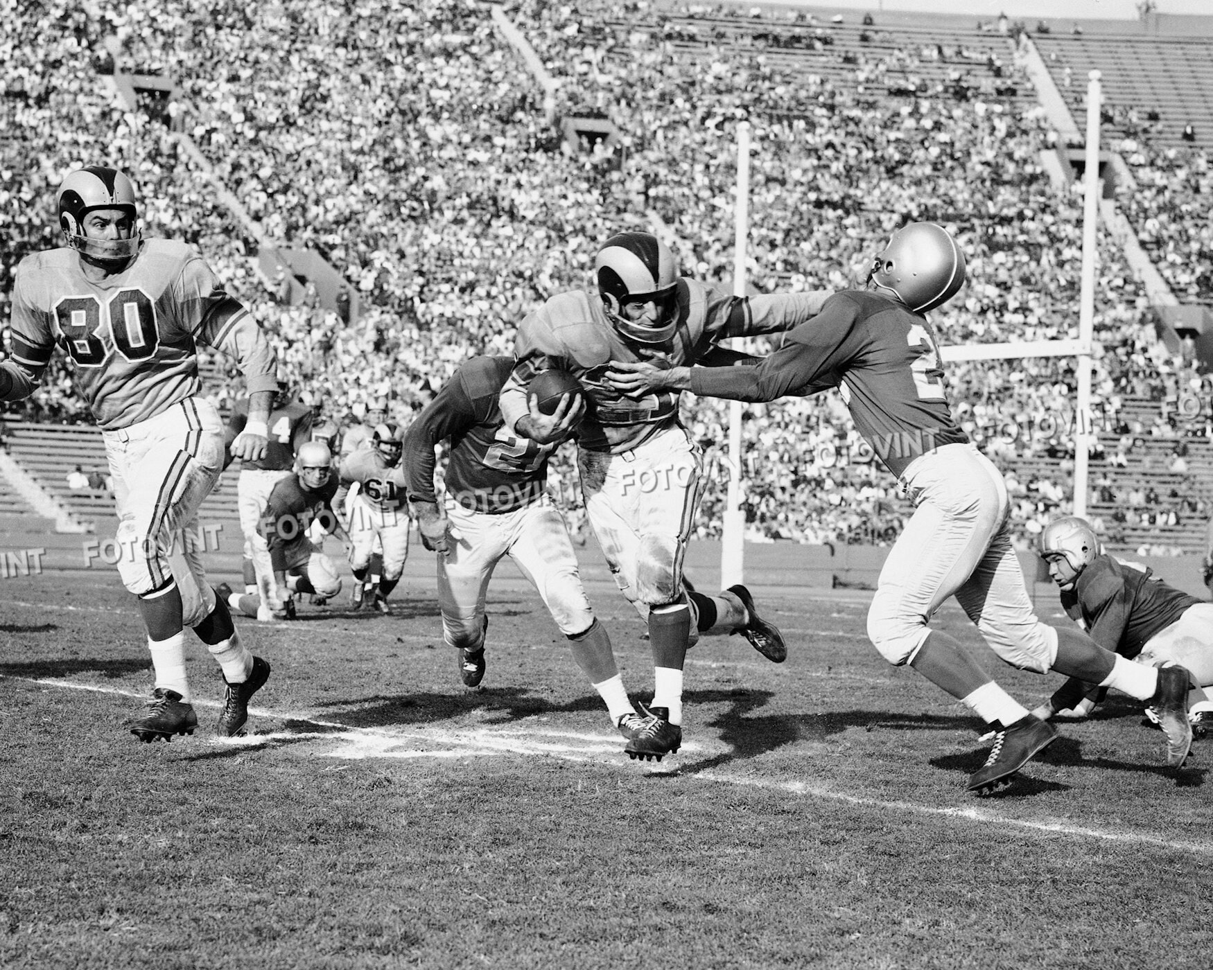 Skeets Quinlan Photo Picture Los Angeles Rams 1950S Vintage Football Photograph Print 8x10, 8.5x11 Or 11x14 | Sq1