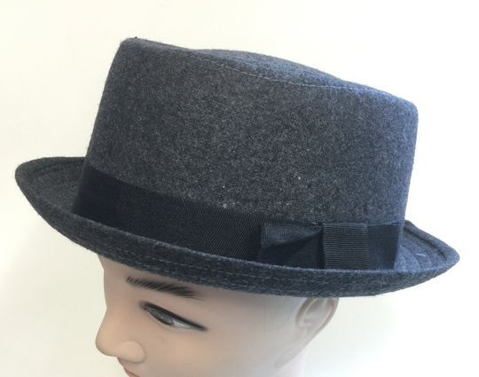 Porkpie Fedora Unisex Wool Blend Style Trilby Upturn Stingy Brim Hat