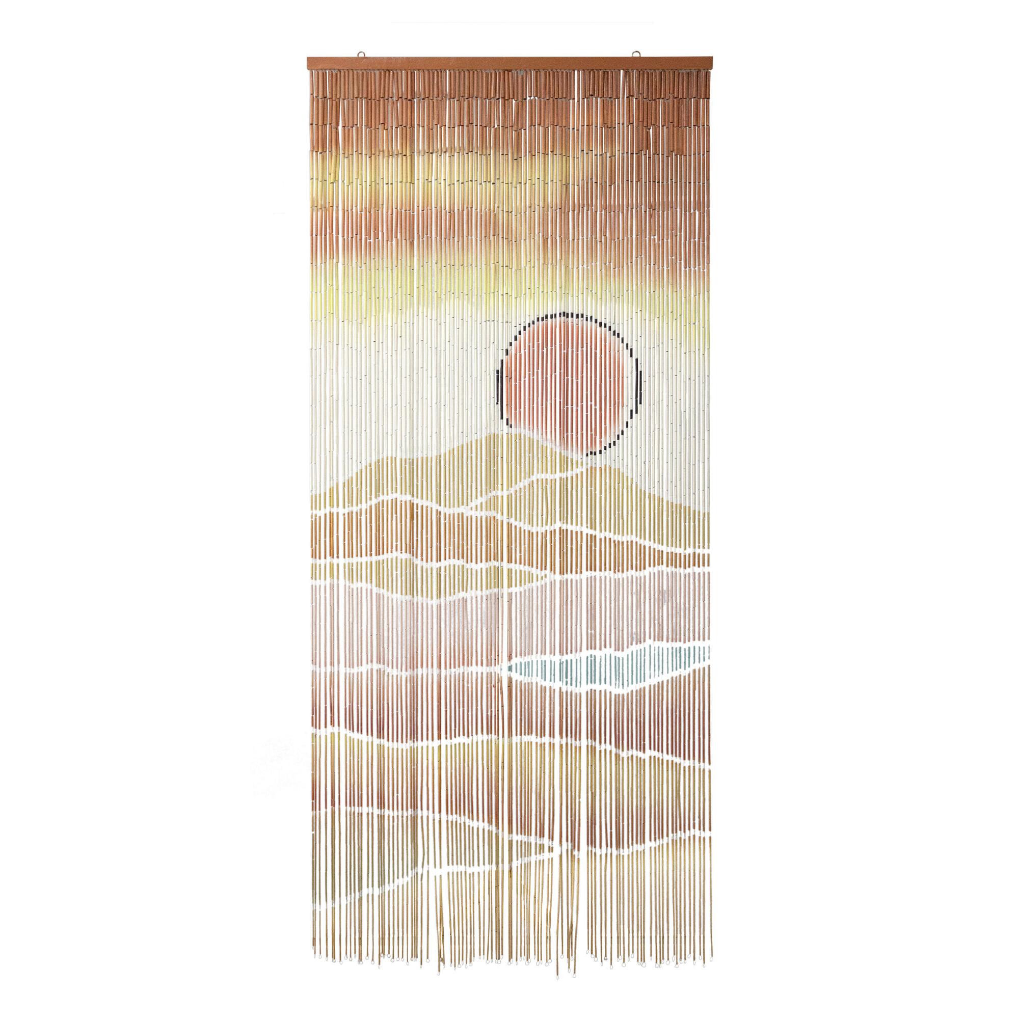 Warm Sunset Bamboo Beaded Curtain: Multi by World Market
