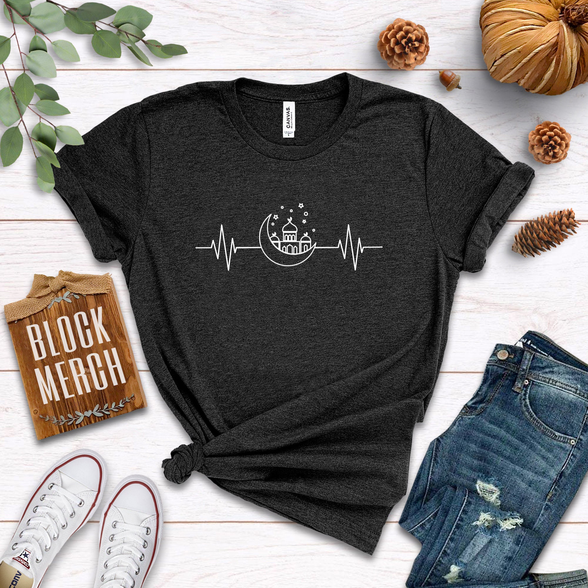 Ramadan Heartbeat/Shirt Tank Top Hoodie Muslim Islamic Gift Islam Arabic