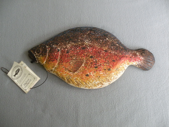 Wood Carved 18" Flounder/Randy Hofman Fish Decoy