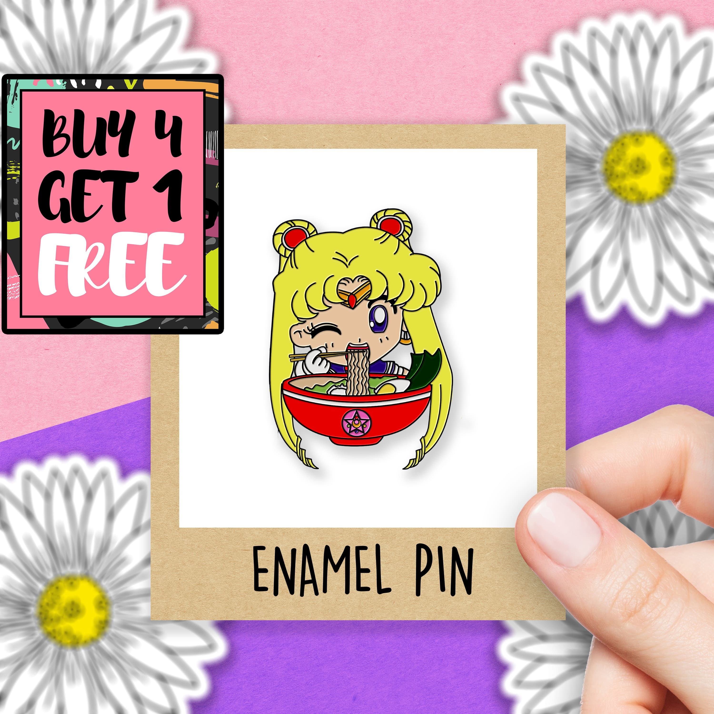 Sailor Moon Ramen Enamel Pin Pop Culture Anime Pins Jacket Lapel Badge