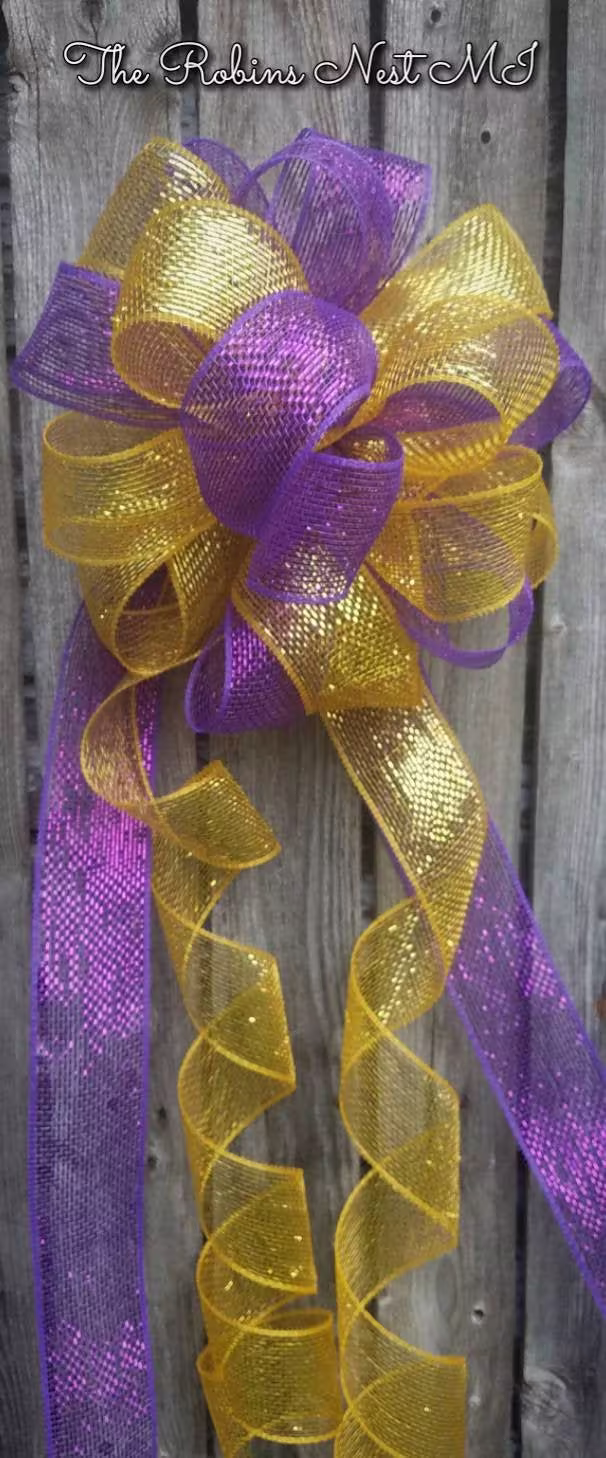 Purple Gold Bows