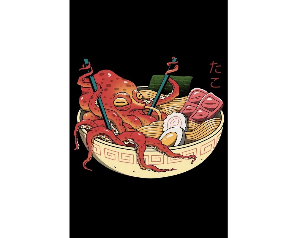 Tako Ramen - Metal Wall Art Print