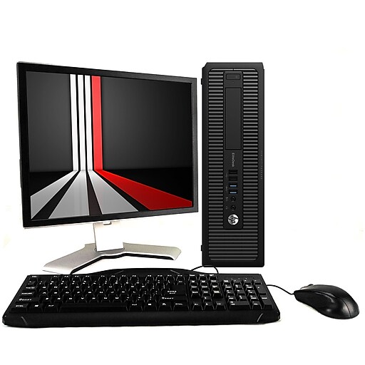 HP 800G1 Refurbished Desktop Computer with 22" Monitor, Intel i5, 16GB Memory, 2TB HDD, Windows 10 Pro