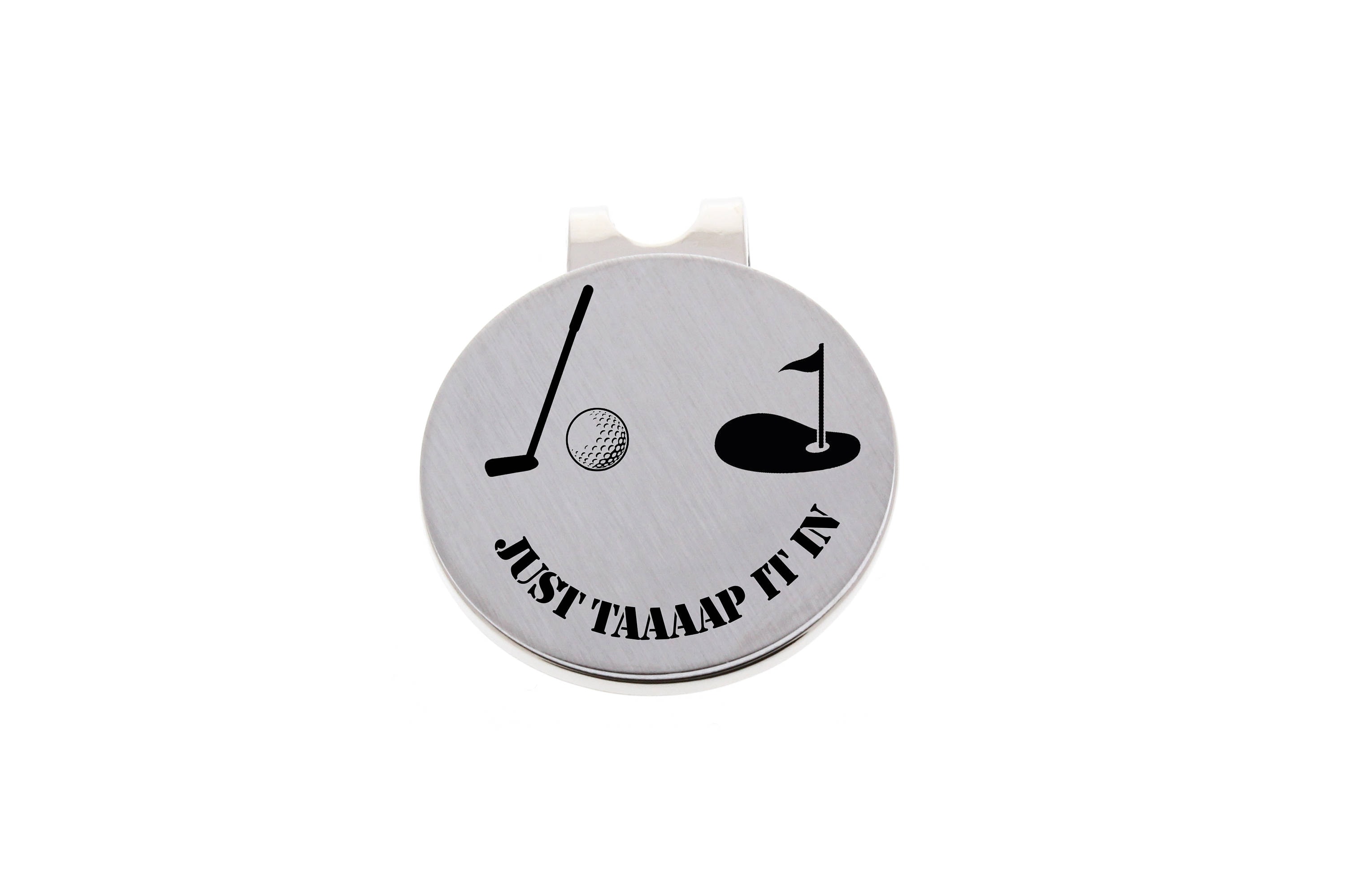 Custom Golf Ball Marker, Hat Clip, Personalized Gifts, Golfing Gift, Golf, Gift For Golfer, Just Tap It In