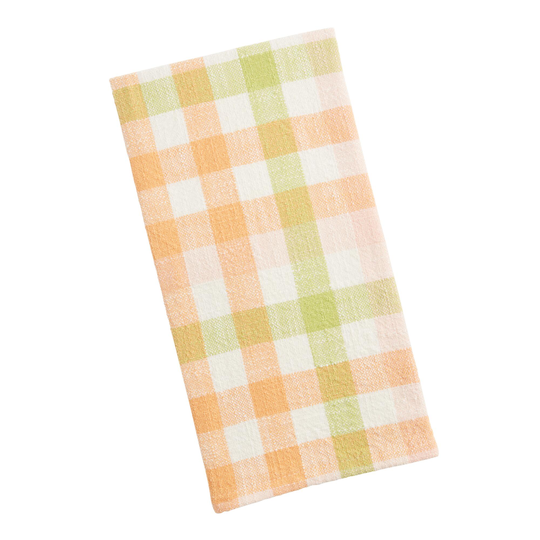 Checkered Sherbet Kitchen Towel - Cotton by World Market