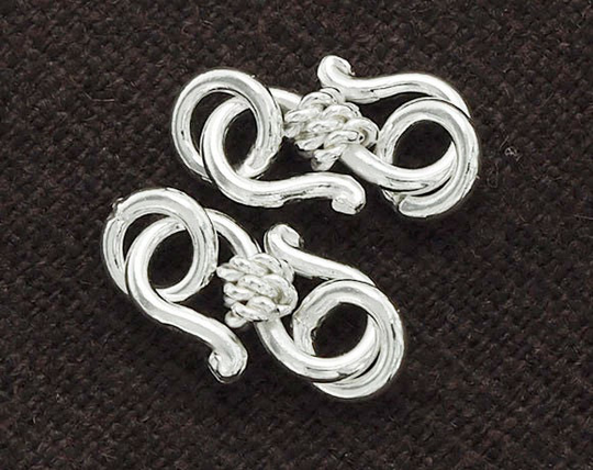 4 Of Karen Hill Tribe Silver Clasps 12 Mm. ka4121