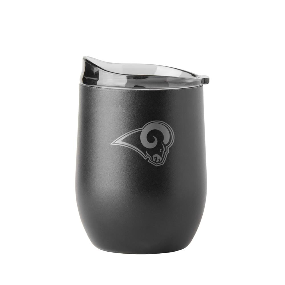 Logo Brands Los Angeles Rams 16-fl oz Stainless Steel Black Stemless Wineglass | 583096