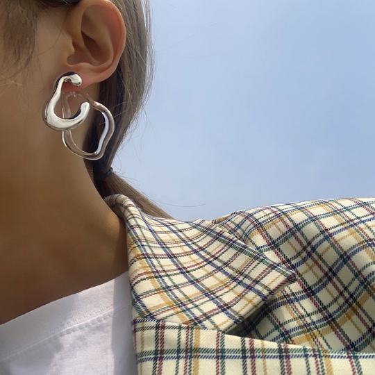 Gold Silver Dangle Earrings, Earrings Women, Minimalist Acrylic Plated, And