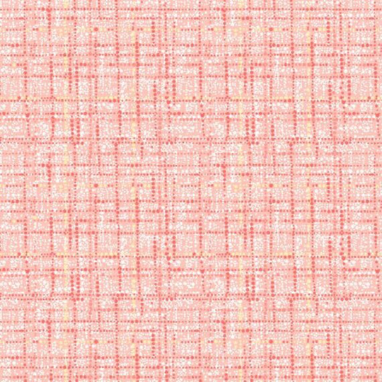 Coco ~ Peach Textured Grid Blender Cotton Fabric, Michael Miller 100% Peach Fabric