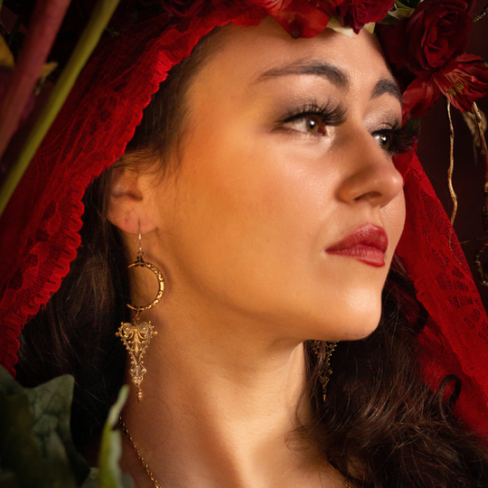 Black Moon Earrings