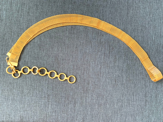 Vintage Gold Mesh Belt Woman's Skinny 1/2 Inch Wide