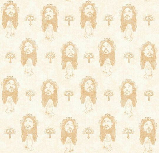 22" Remnant Faith - Jesus Blender in Cream Christian Religious Cotton Quilt Fabric Dan Morris Quilting Treasures 26875-E | W5809