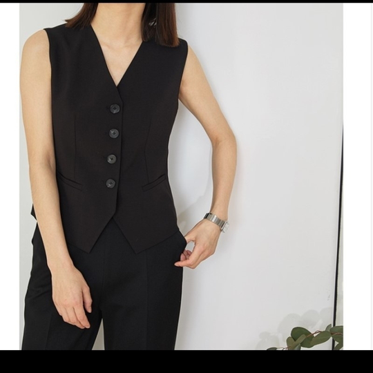 Women's Suit Vest Jacket Nylon Blended V Neck Solid Black White Short Vest Thin Korean Slim-Fitting For Casual Clothing 2021 - black, xl
