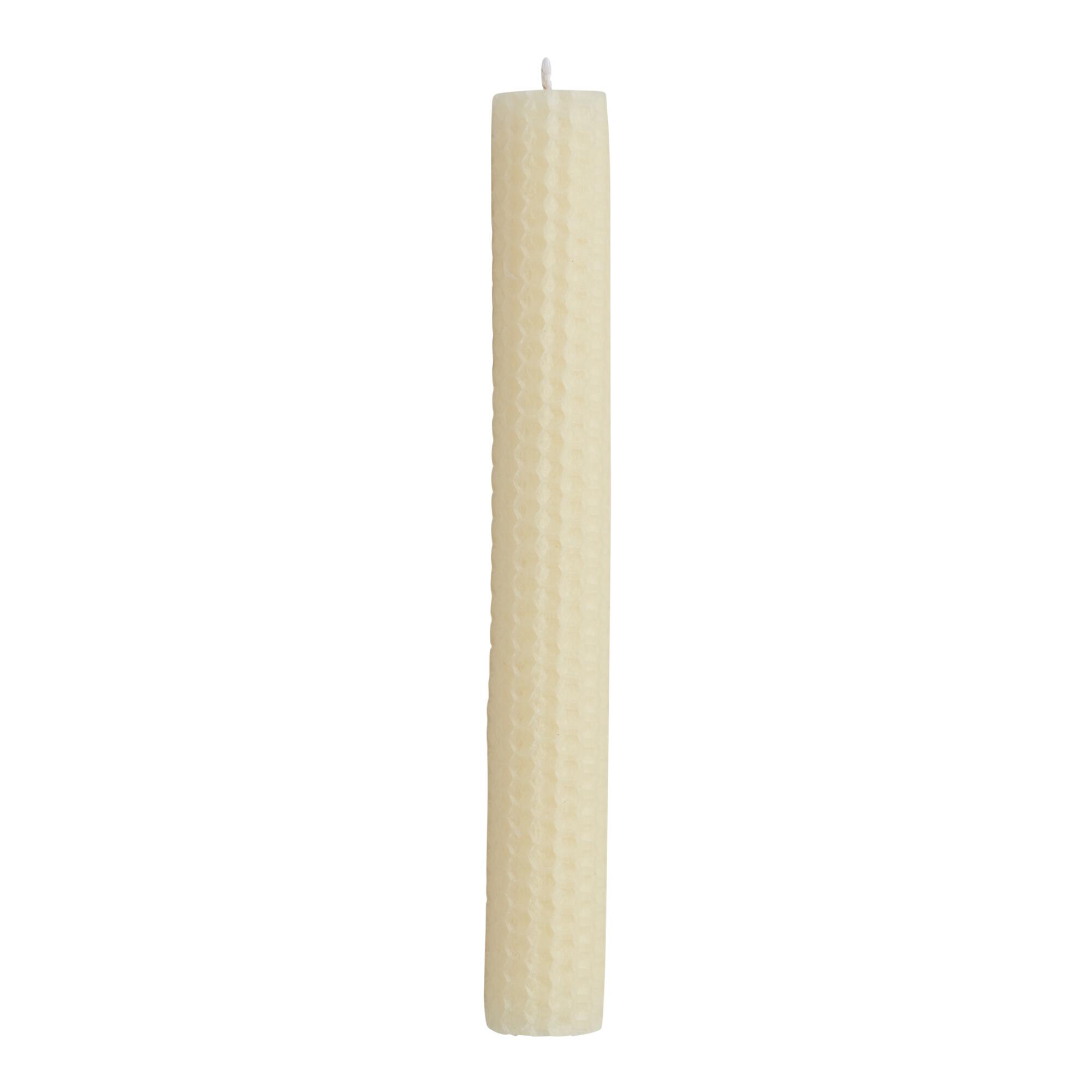 Ivory Beeswax Taper Candles 2 Pack: Cream by World Market
