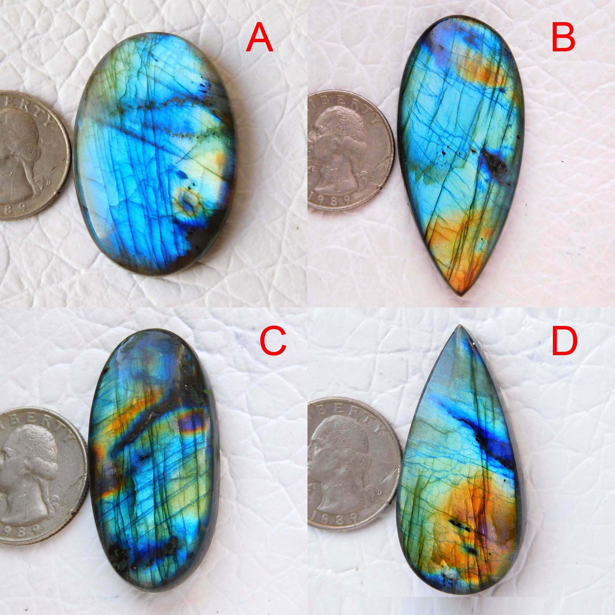 Beautiful Blue Labradorite Cabochon Beads Gemstone Multi Fire Stone Jewelry Mm Size