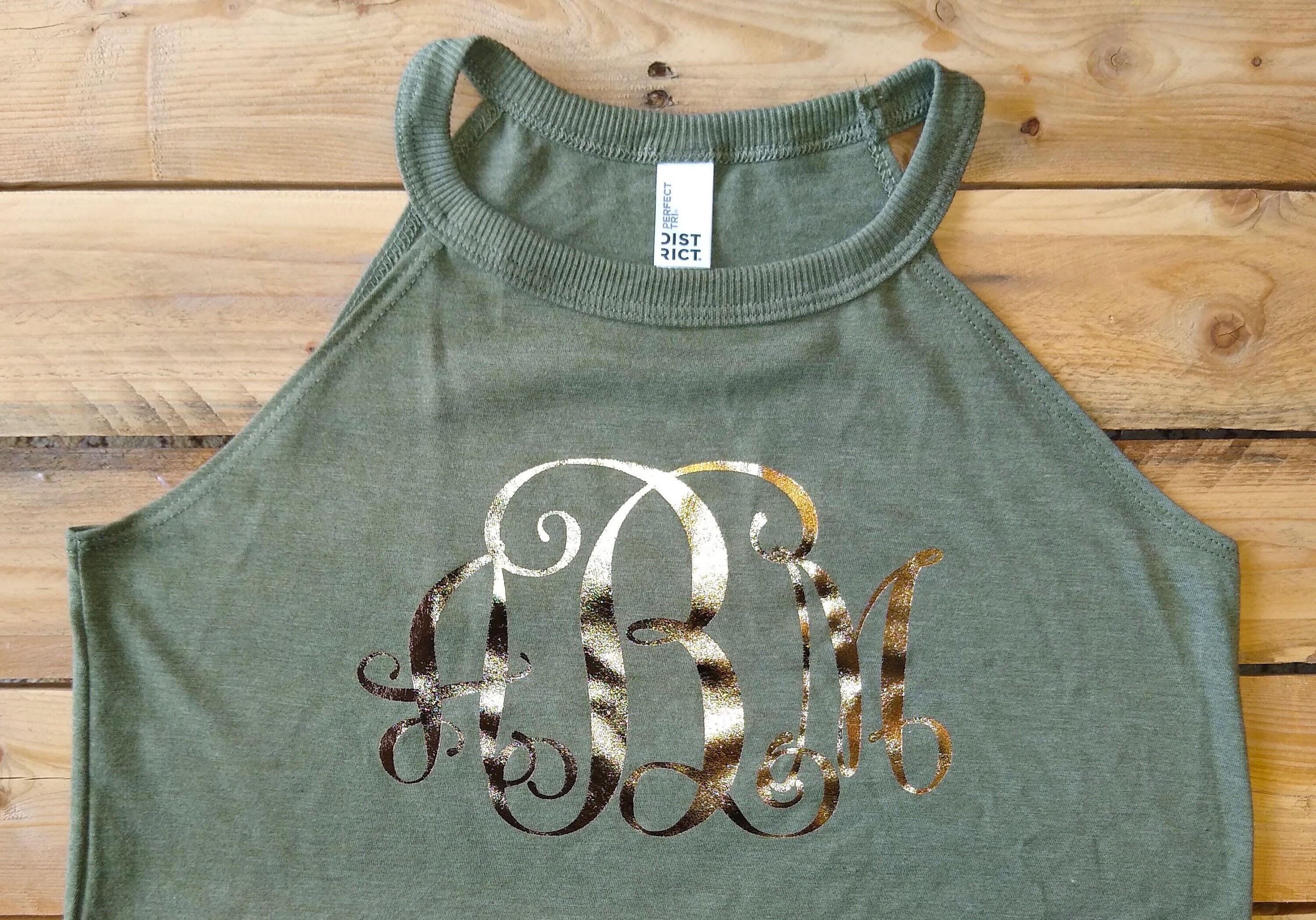 Custom Monogrammed Perfect Tri-Blend Rocker Tank