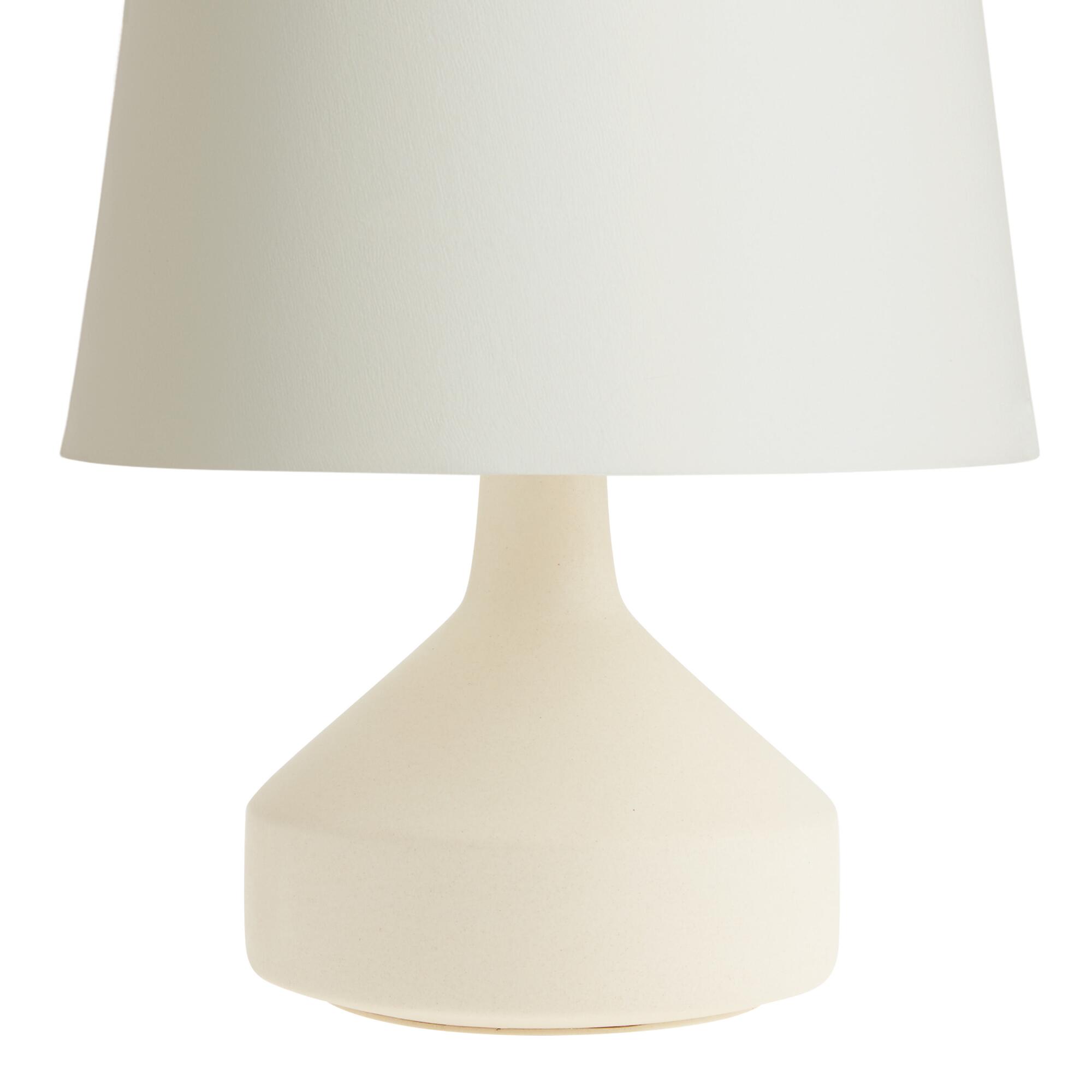 White Ceramic Funnel Accent Lamp Base - Small by World Market
