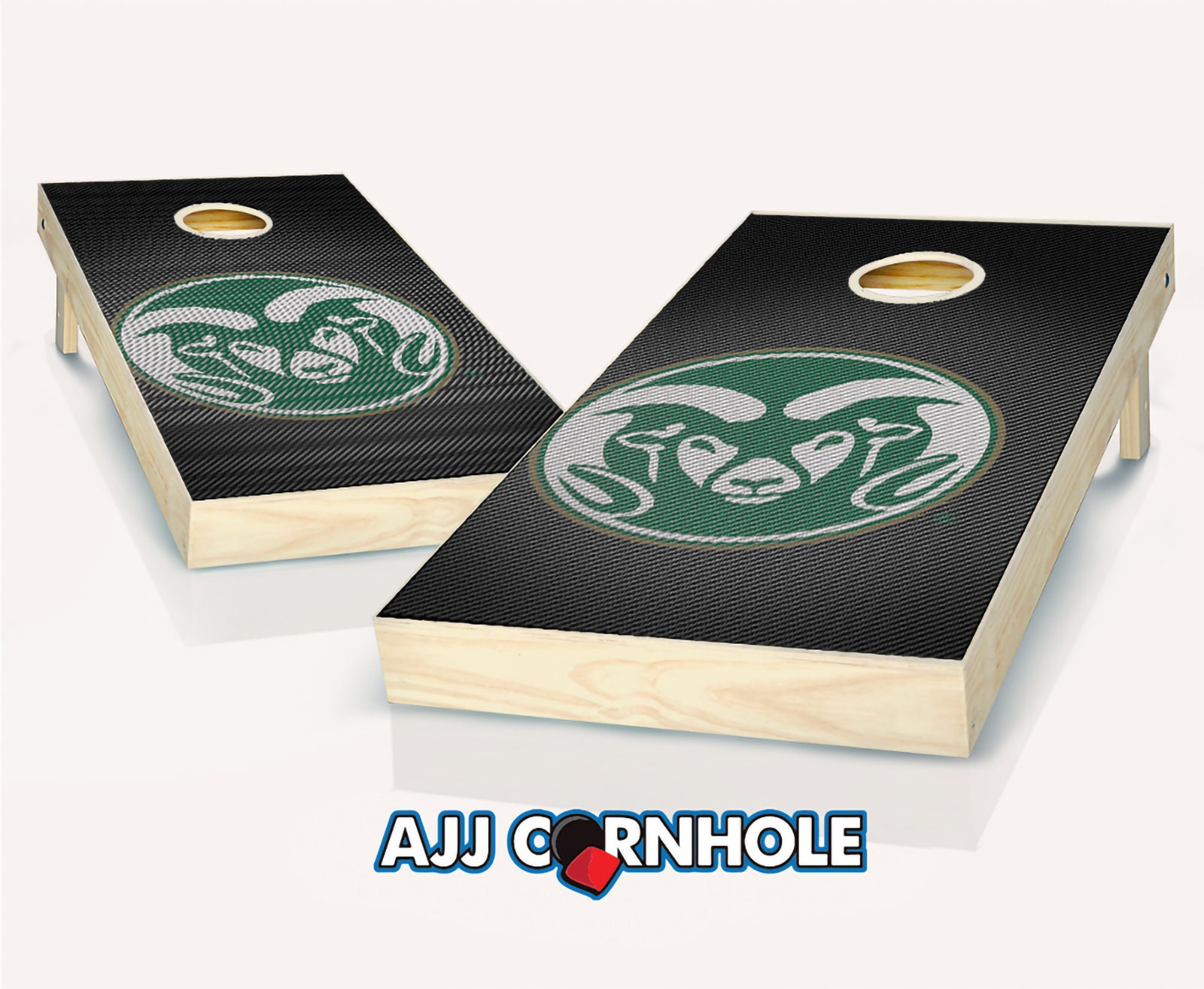 Officially Licensed Colorado State Rams Slanted Cornhole Set With Bags - Bean Bag Toss Corn Hole