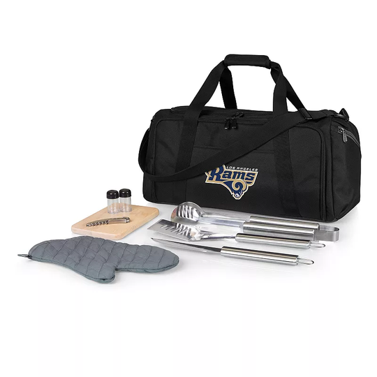 Picnic Time Los Angeles Rams BBQ Kit Cooler, Black