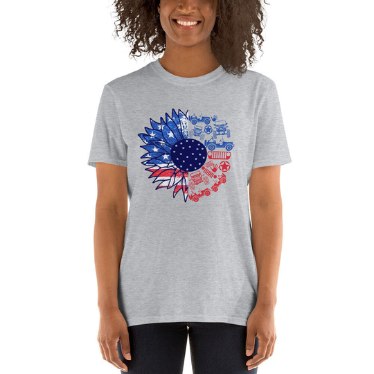 Sunflower Shirt, Flag Short-Sleeve Unisex T-Shirt