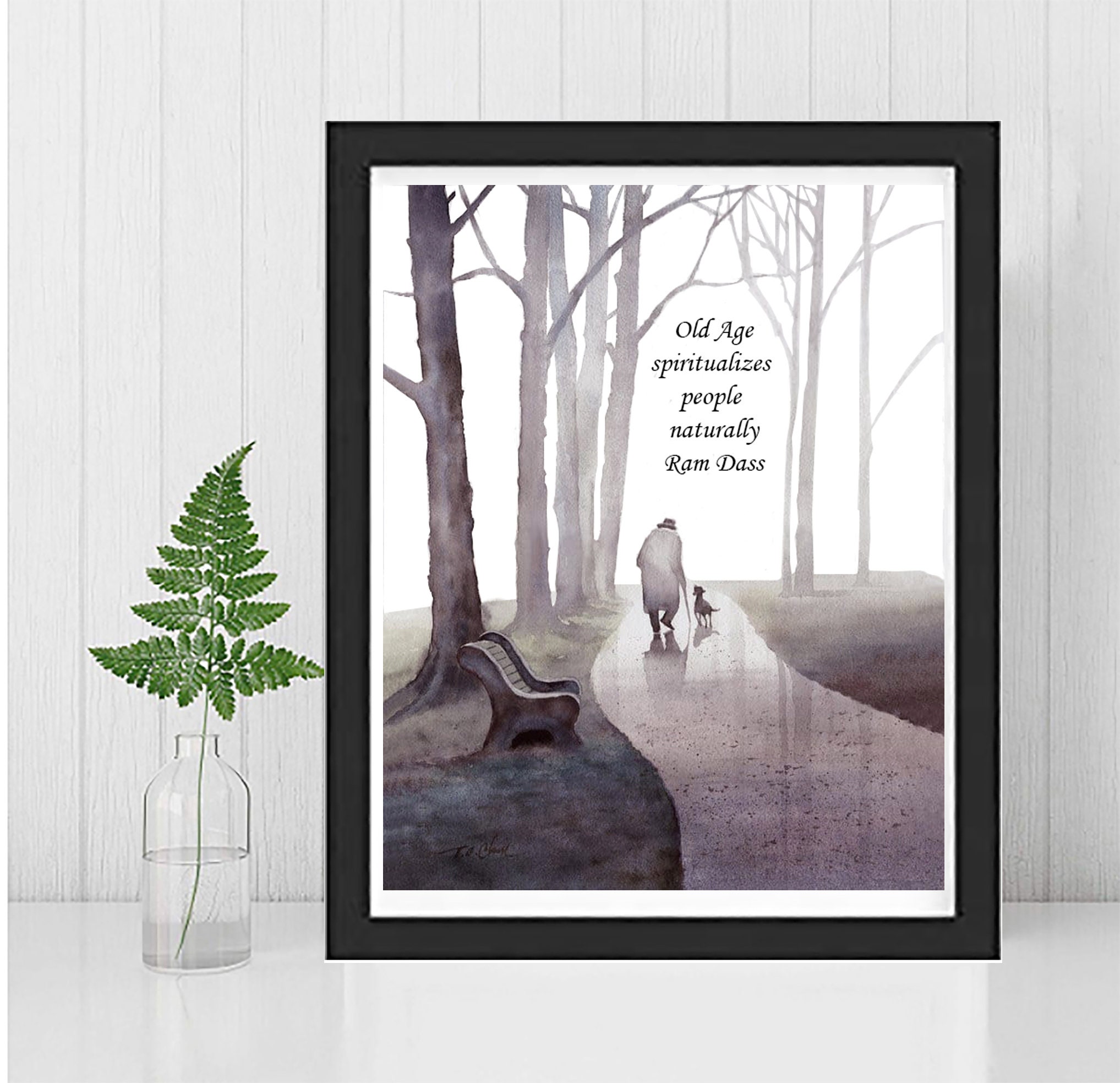 Ram Dass Art Print Old Age-Framed Print-Inspirational Quote