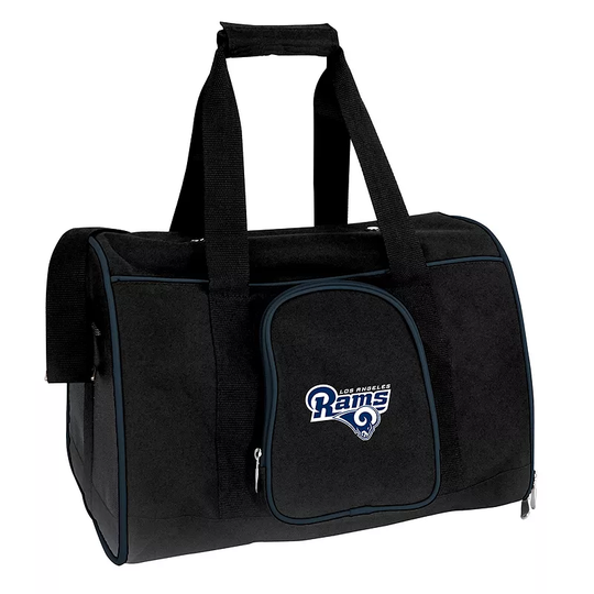 Mojo Los Angeles Rams 16-Inch Pet Carrier, Black