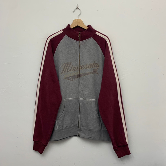 Vintage Minnesota Golden Graphers American University Ncaa Full Zip Sweater Jacket Size Large