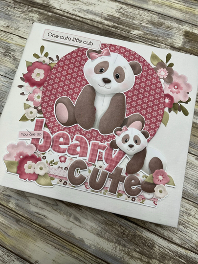 Baby Girl, Mini Scrapbook Album, Panda