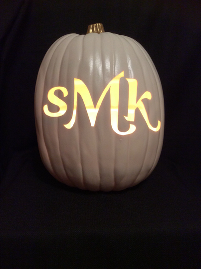 Monogram 12" Soft White Color Or Orange Foam Pumpkin
