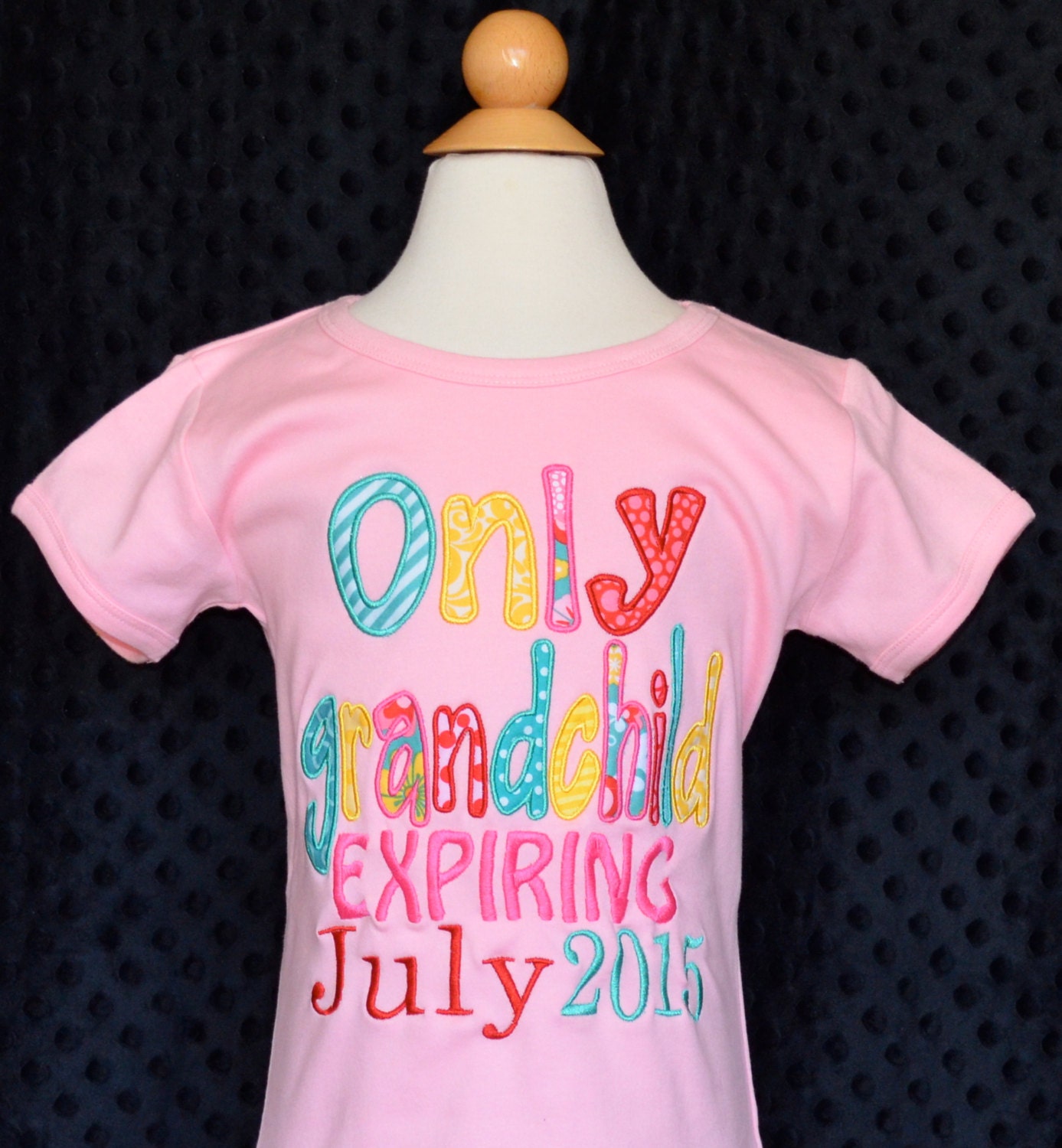 Personalized Only Grandchild Expiring Applique Shirt Or Bodysuit Girl Boy
