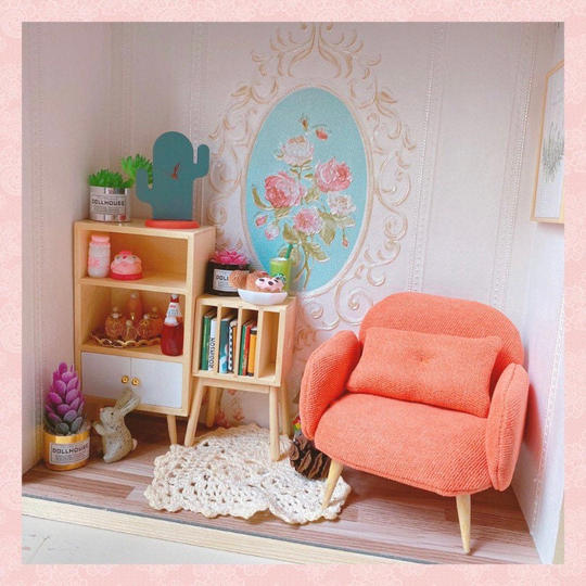 Dollhouse Miniature Magazine Rack Book Rack Blythe Shelf