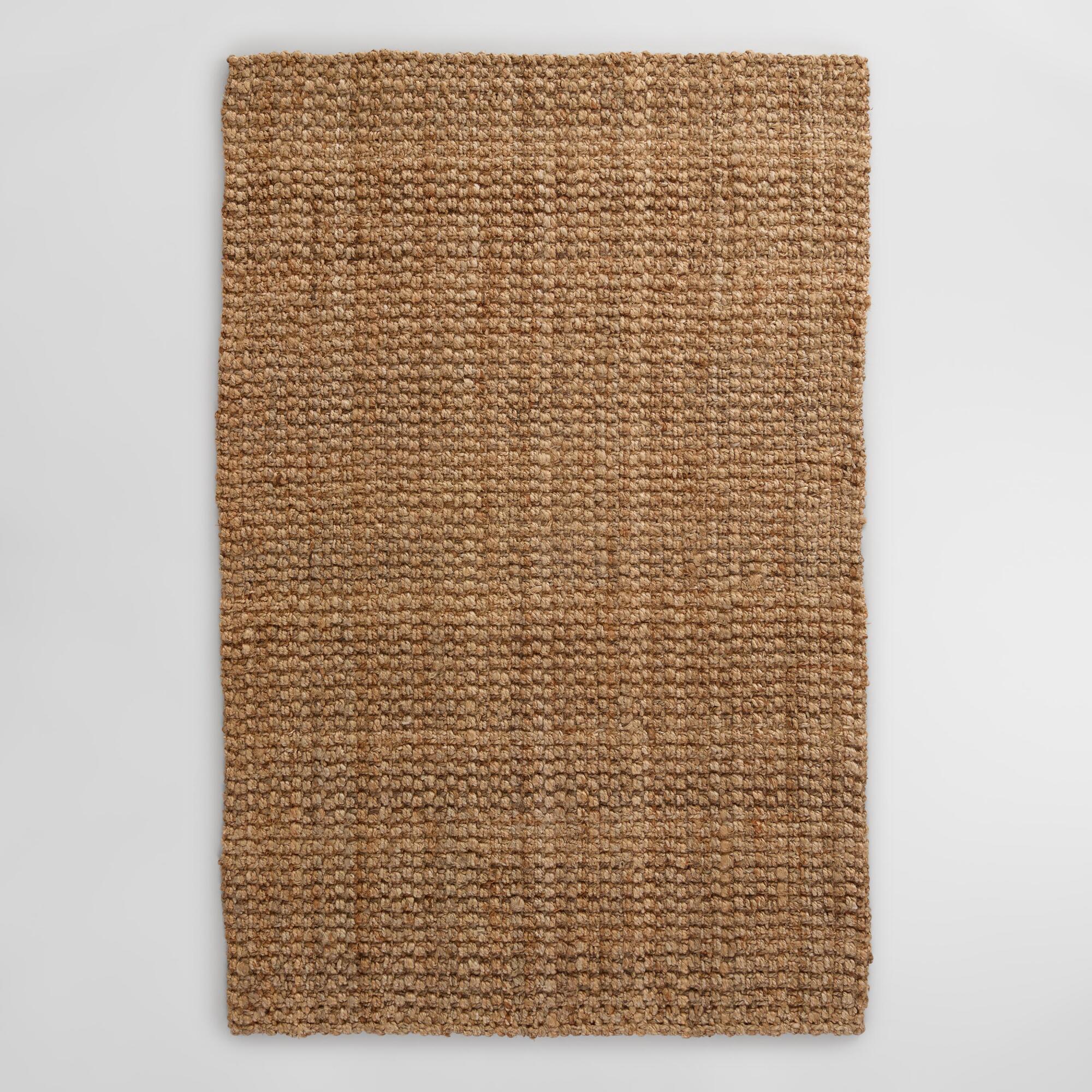 Natural Basket Weave Jute Area Rug - 5' x 8' by World Market