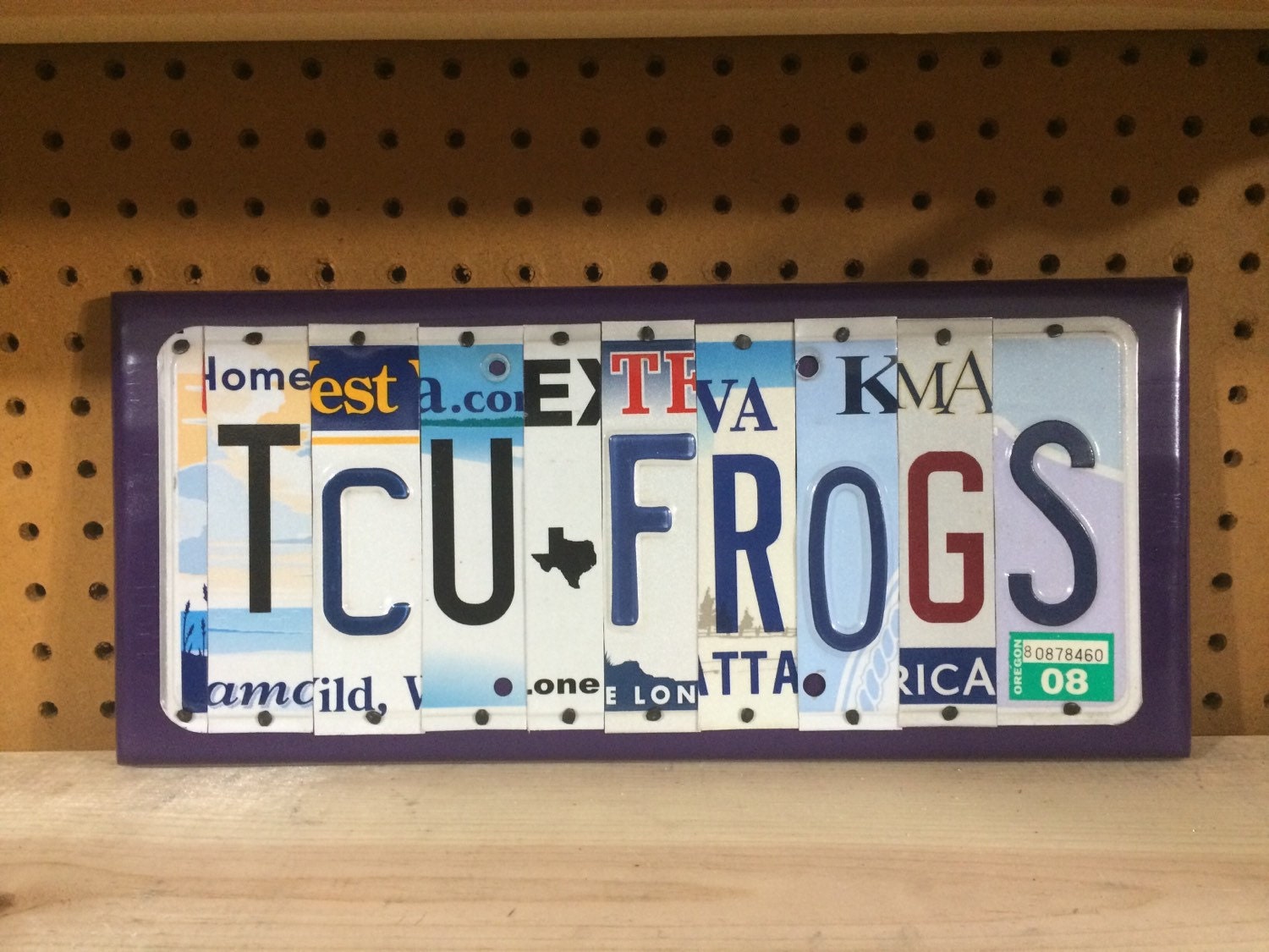 Tcu Frogs Custom License Recycled Plate Sign Art Decor Horned Frogs
