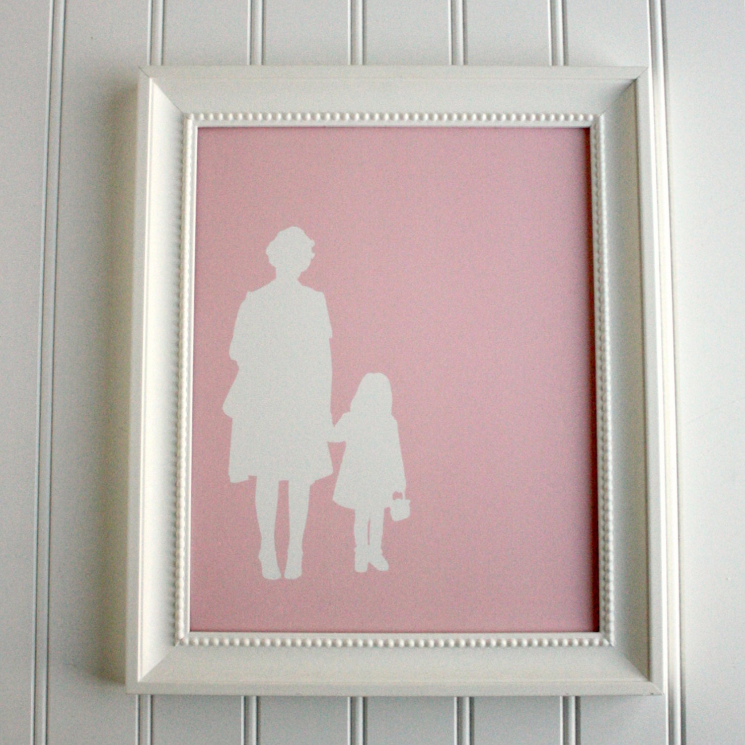 Custom Full Body Silhouette Print - With 2 Figures | Couple, Family Made From Your Photo, Family Portrait