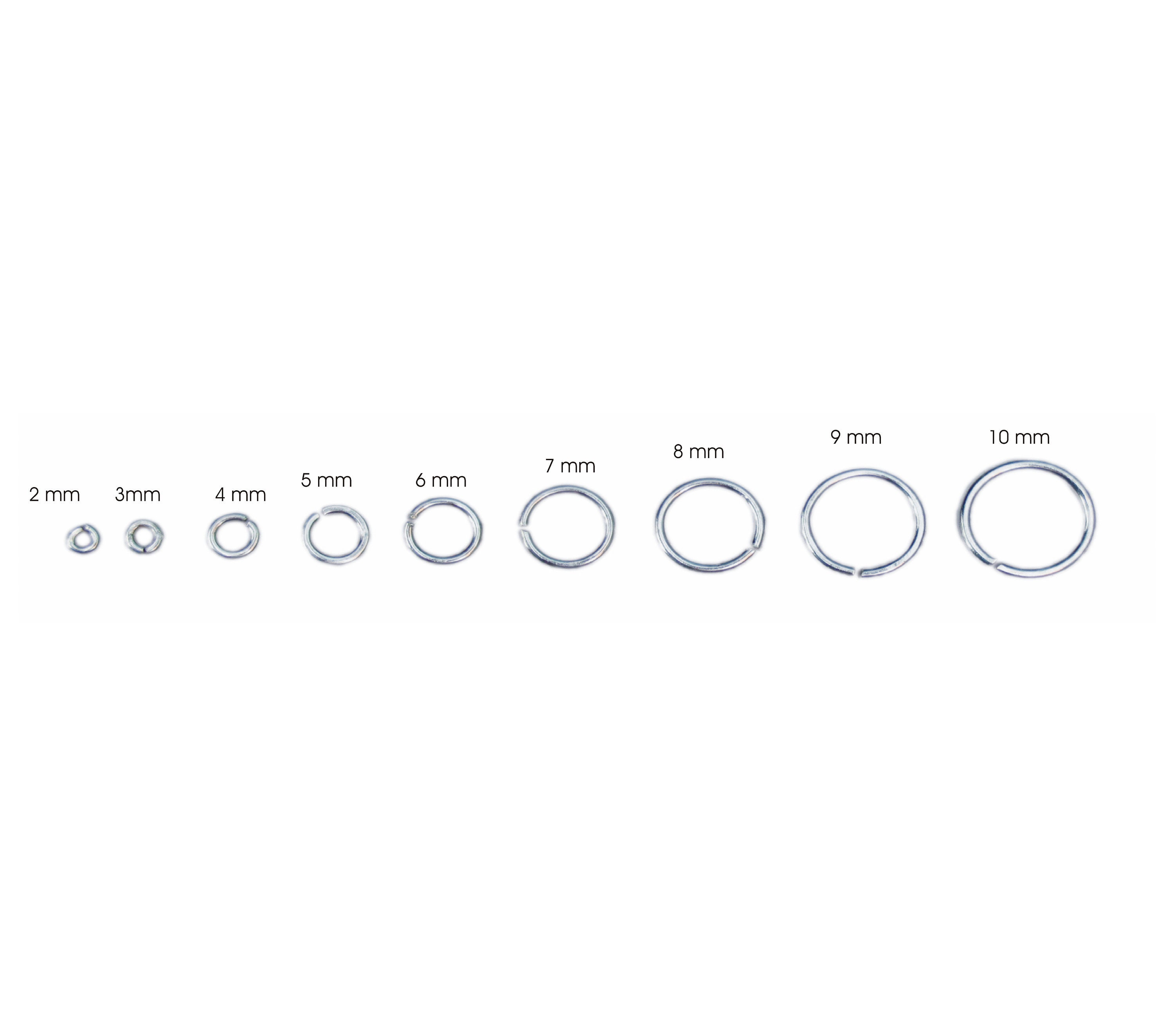 500 Pcs. Sterling Silver Jump Rings Findings, Open 2 Mm 3Mm 4Mm 5Mm 6Mm 7Mm 8 9 10 Findings For Jewellery Making