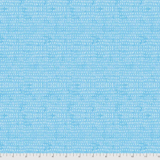 Sky Seeds, White Seeds On Blue Fabric, Freespirit Fabrics, Cori Dantini, Blender 100% Quilting Cotton Fabric