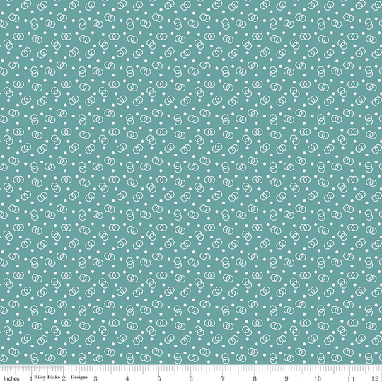 Cook Book Ring Toss Teal C11762-Teal By Lori Holt For Riley Blake