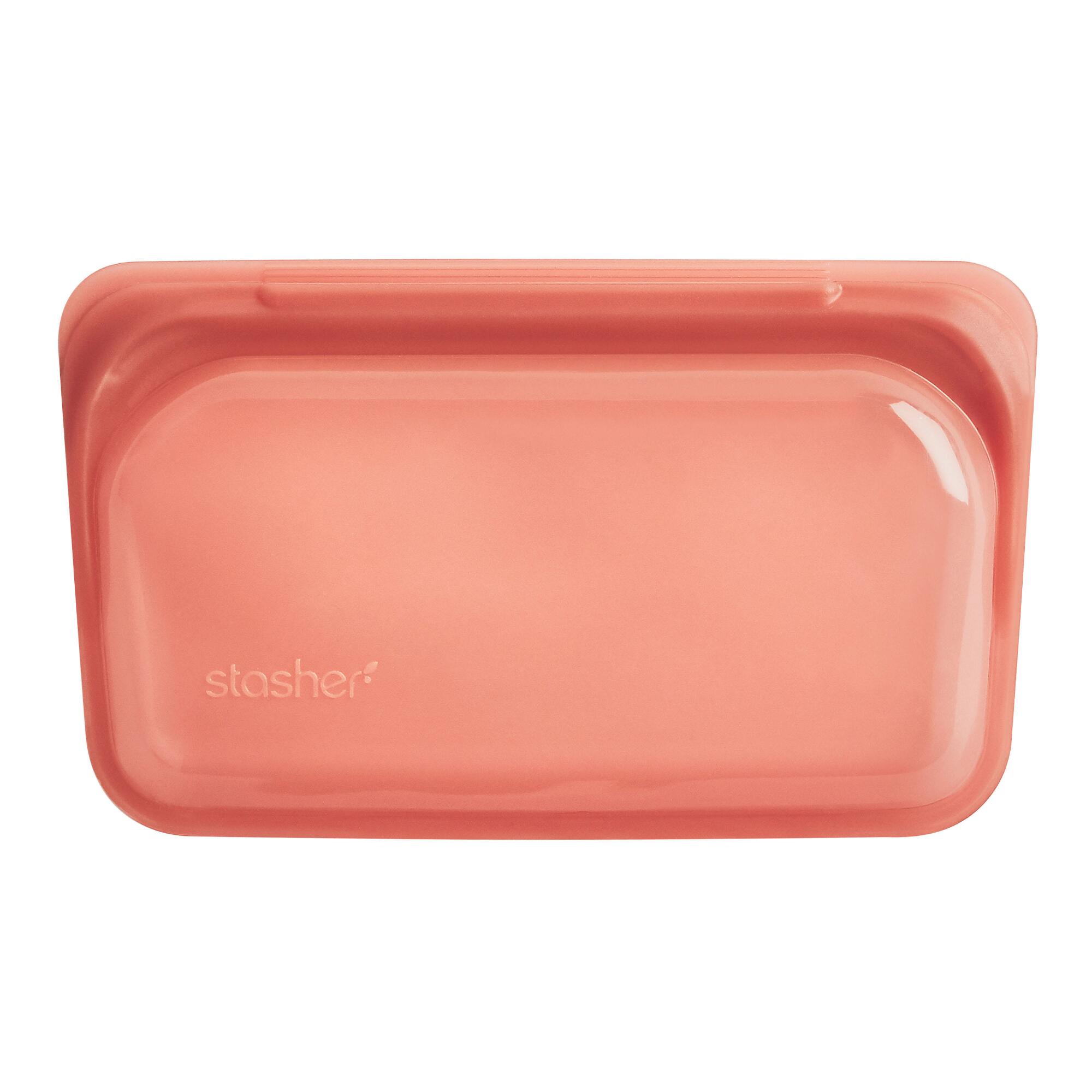 Stasher Agave Reusable Silicone Snack Bag: Orange by World Market