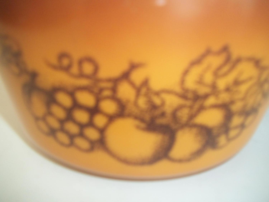 Old Orchard, Pyrex#473, Vintage, Handled Casserole Dish, Baking Bowl