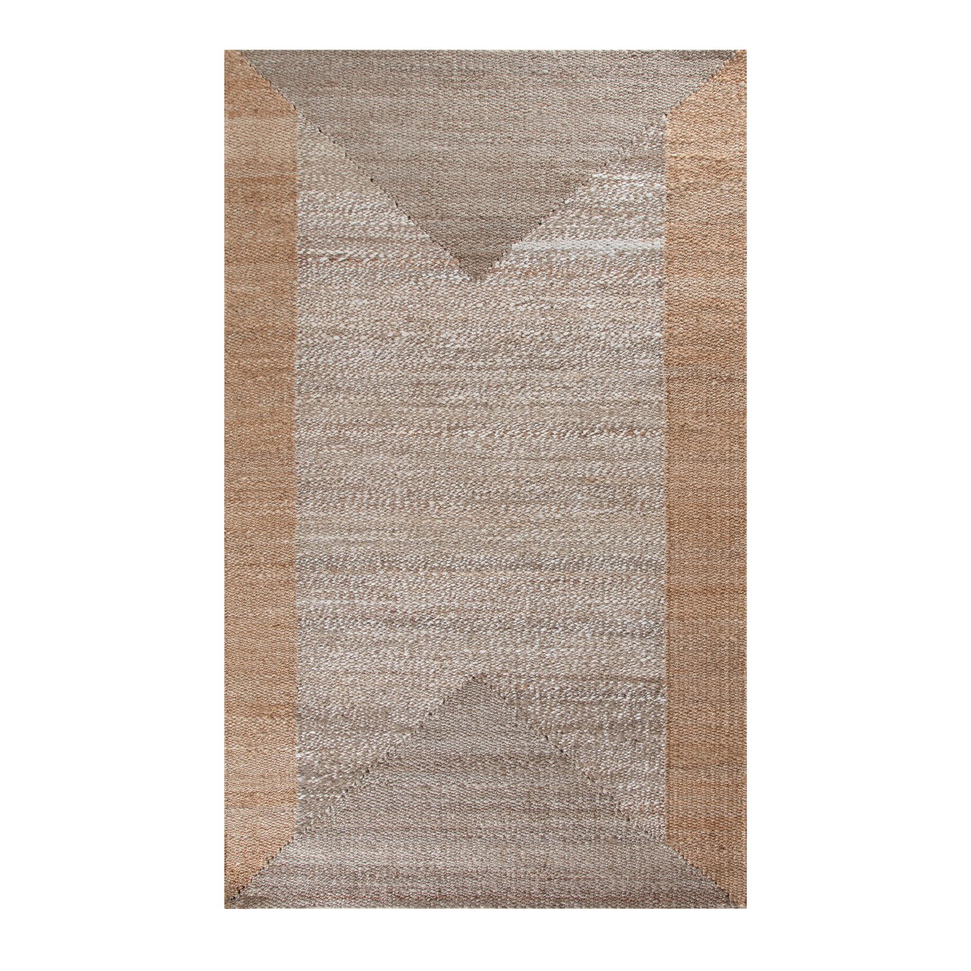 Natural and Tan Woven Jute Eden Area Rug: Brown/Natural - Natural Fiber - 5' x 8' by World Market