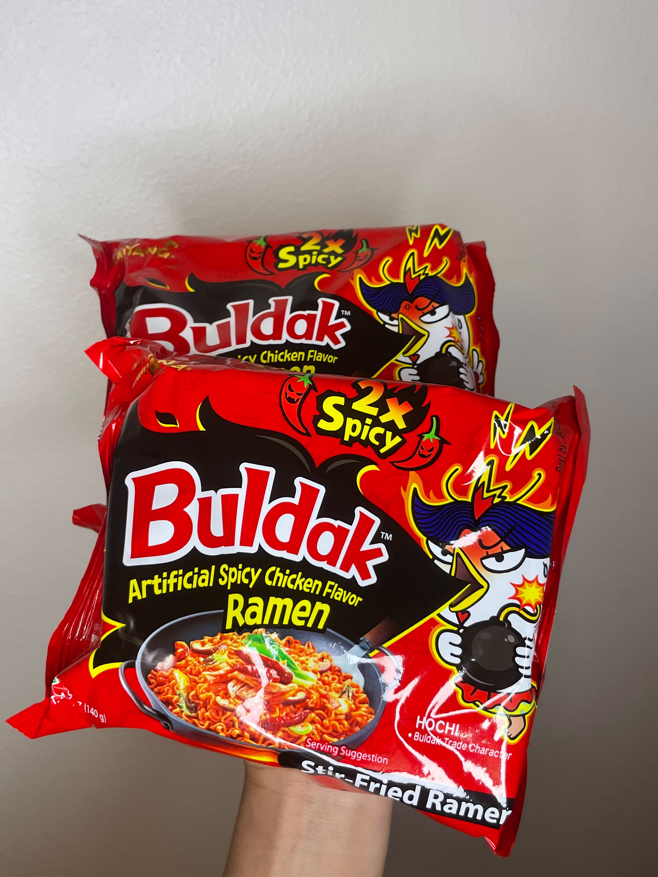 Hot & 2x Spicy Ramen | Samyang Buldak Instant Noodles Korean - Chicken Flavor Asian Snacks
