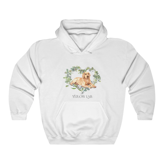 Yellow Lab Women's Unisex Heavy Blend Hoodie Sweatshirt